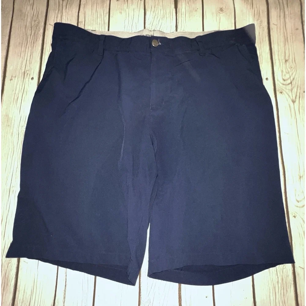 Adidas Golf Shorts Men Size 42 Navy Flat Performance Athletic 9
